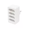 Home NV 24/WH hálózati elosztó, 4 EURO aljzat gyermekvédelemmel ellátva, max. 4 x 500 W, fehér
