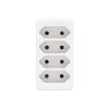 Home NV 24/WH hálózati elosztó, 4 EURO aljzat gyermekvédelemmel ellátva, max. 4 x 500 W, fehér