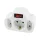Home NVK 3/WH hálózati elosztó, kapcsolós 3 aljzat ( 1 földelt + 2 euró ), 250 V ~/ 50 Hz / 16 A / 3500 W
