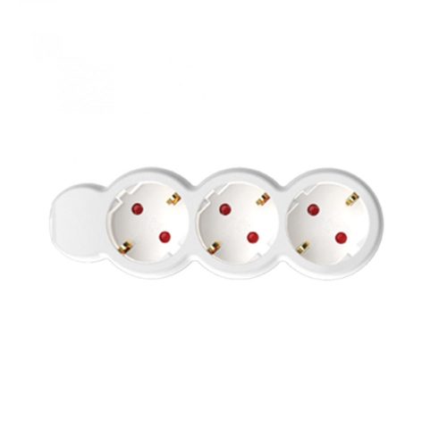 Home by Somogyi 3-as elosztó, 3m, 3x1,5mm2, fehér - NV 3-3/WH/1,5