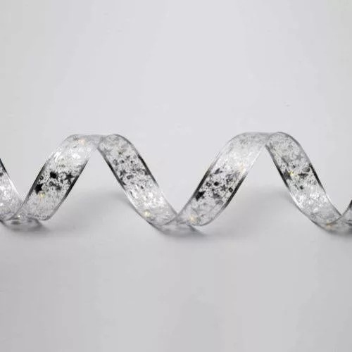 Home RLS15WH LED-es szalag mintákkal, ezüst színű szalag, 8 funkció, 150db hidegfehér LED, 15m hosszú, 5cm széles, adapteres tápellátás, beltéri kivitel