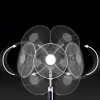Home SFR 40 3D álló ventilátor, 60 W, 3 fokozat, 40 cm-es lapátátmérő, 3D-s oszcillálás, távirányító, átlátszó lapát, LED kijelző, fehér