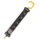 STANLEY SXECCD0RAJE 4-es elosztó kapcsolóval, 5 m, IP44-es védelem, alumínium ház, felakasztható, beltérben is használható, H07RN-F 3G1,5 mm2 kábel