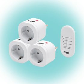   Home by Somogyi Távirányítható hálózati aljzat szett, 3000 W, 3aljzat + távirányító - TH 3013