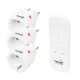 Home TH2313 távirányítható mini hálózati aljzat szett, 2300 W, 3 aljzat + 1 távirányító, 40m hatótáv