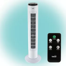   Home by Somogyi Oszlopventilátor Távirányítóval, Fehér, 74 Cm, 50 W