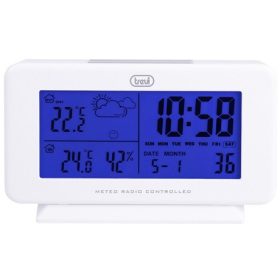   Trevi Időjárás Állomás Külső Szenzorral Rádióvezérelt Me 3P08 Rc Fehér